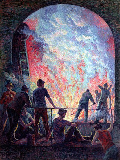 The Steel Works by Maximilien Luce
